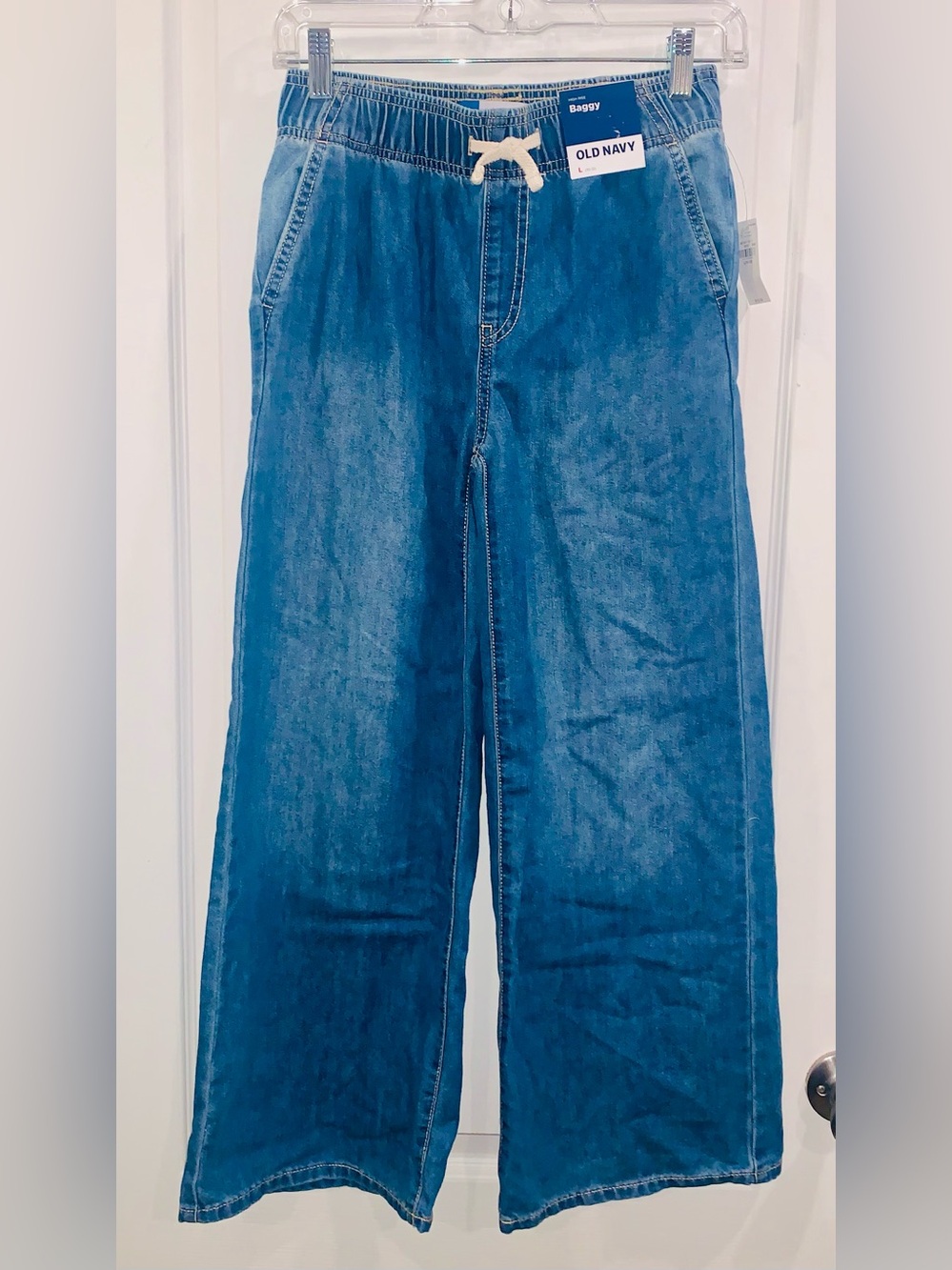 New Pull On Baggy Wide Leg Jeans